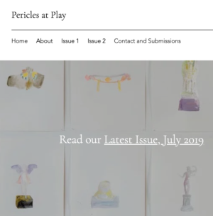 Pericles at Play:  a Literary Classical Receptions Journal
